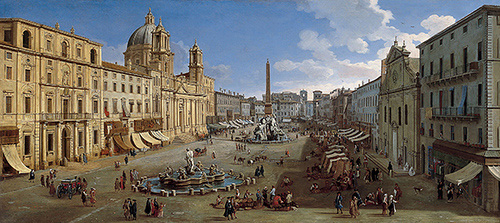 Piazza Navona, Rome by Caspar Van Wittel